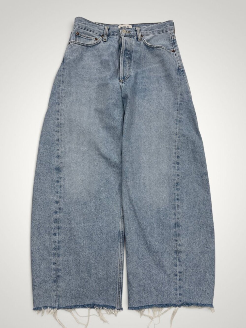 AGOLDE Balloon Wide Leg Baggy High-Rise Curved-Taper Jeans Women's 28 Fits 28x27